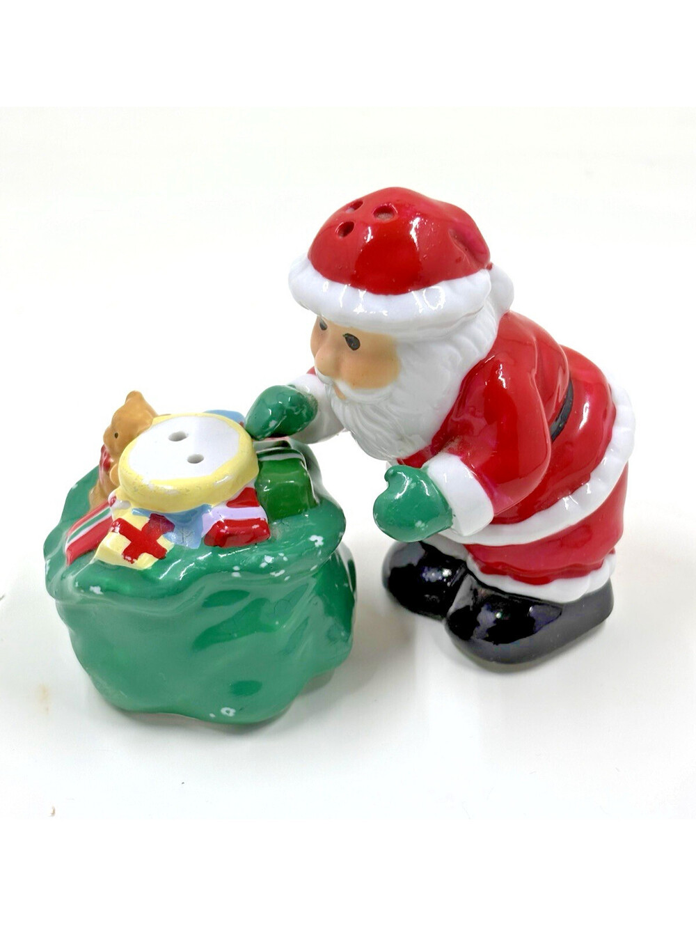 Santa And His Bag Of Toys Salt And Pepper Shakers